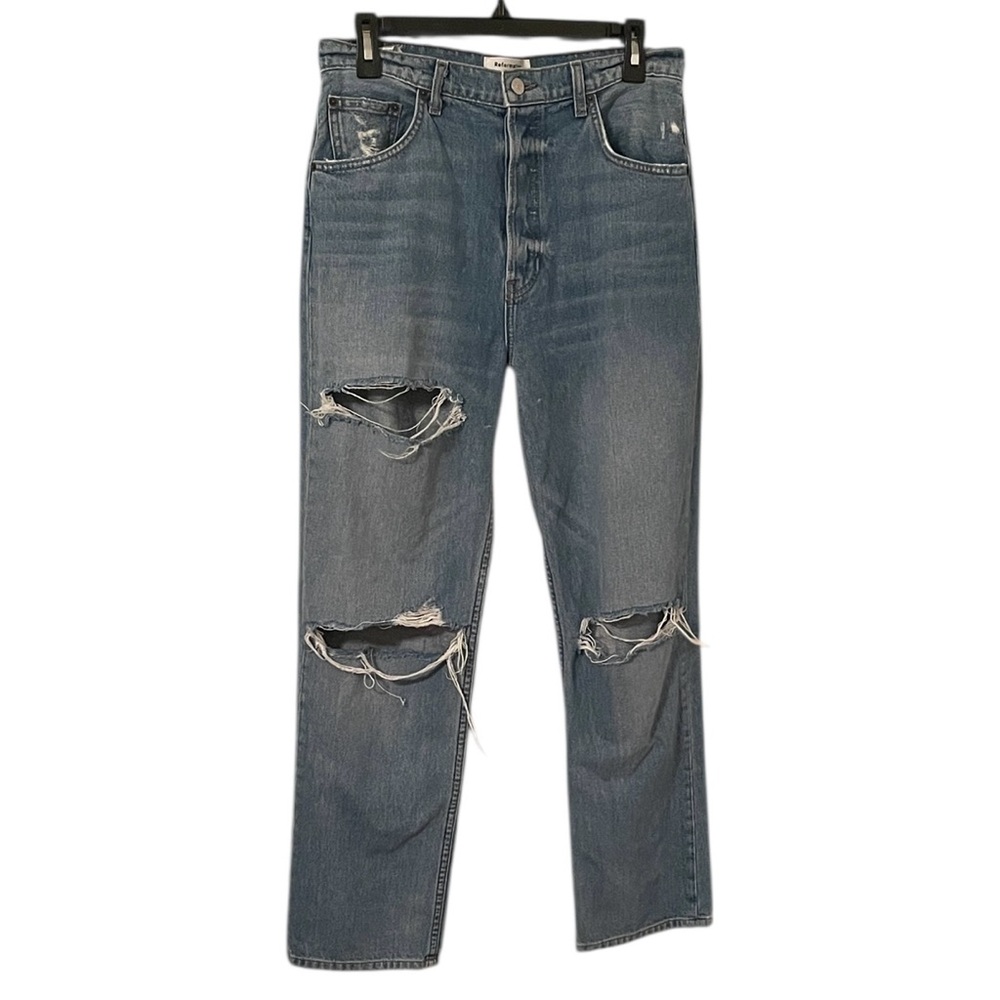 Reformation‎ Women's Oahu Light Wash Cynthia High Rise Relaxed Jeans Size 30